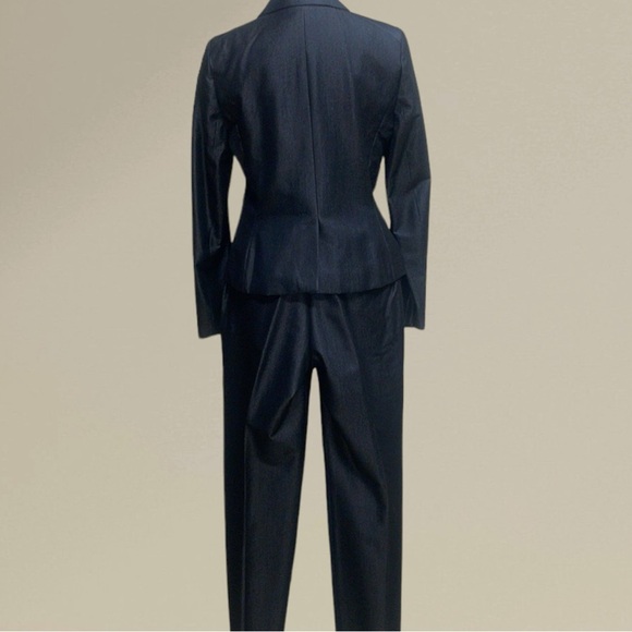 Peace of Cloth 2pc Gray Power Suit in Metallic Graphite Gray Size 6 - Picture 2 of 8